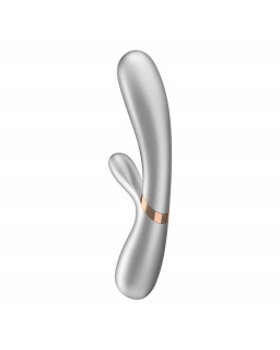 Hot Lover Vibrador Efecto Calor con APP Plata y Champagne