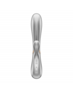 Hot Lover Vibrador Efecto Calor con APP Plata y Champagne