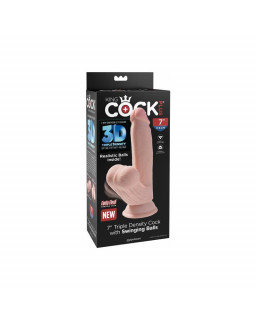 Dildo Triple Densidad Testiculos Oscilantes 7