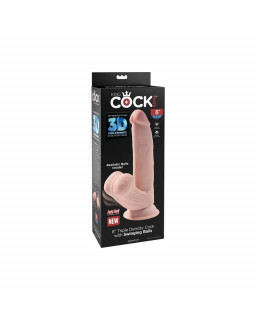 Dildo Triple Densidad Testiculos Oscilantes 8