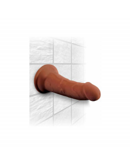 Dildo Triple Densidad 6 Caramelo