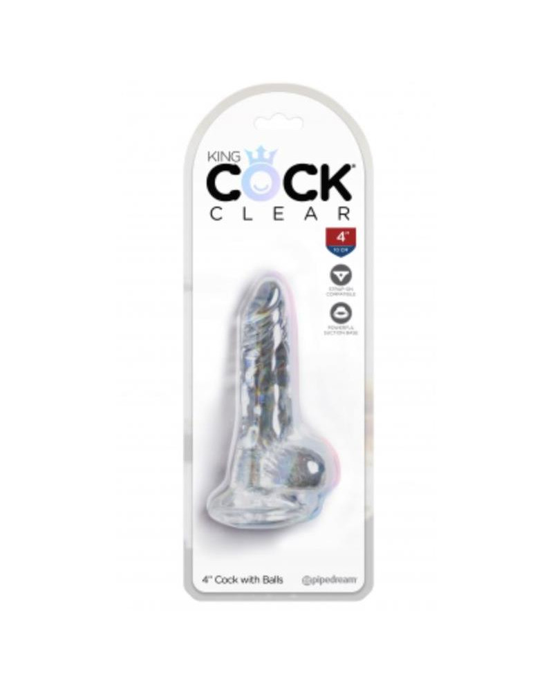 Dildo Realista con Testiculos 4 Transparente