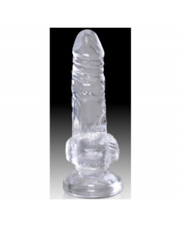 Dildo Realista con Testiculos 4 Transparente