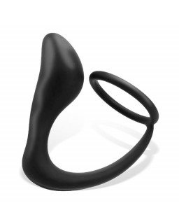 Randal Plug Anal con Anillo para el Pene Silicona Negro