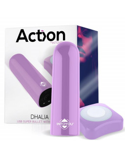 Dhalia Super Bala Vibradora Control Remoto Alta Potencia USB Pupura