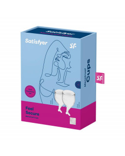 Copas Menstruales Feel Secure Transparent Pack de 2