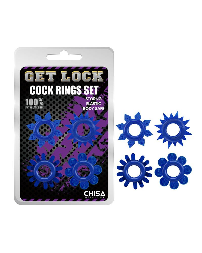 Set de Anillos para el Pene Azul