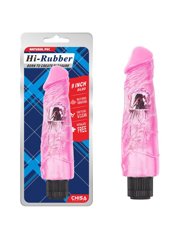 Vibrador Hi Rubber 9 Rosa