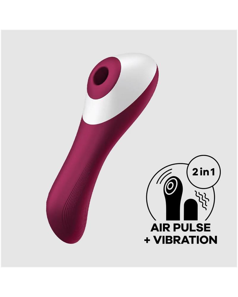 Dual Crush Vibrador y Succionador USB Rojo