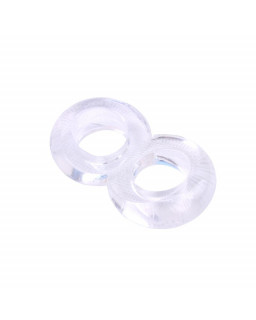 Anillo para el Pene Doble Duo Cock 8 Transparente