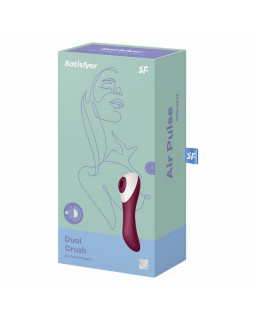 Dual Crush Vibrador y Succionador USB Rojo