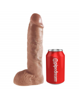 Arnes con Tirantes y Dildo Hueco 10 Bronceado