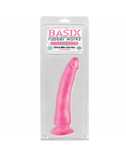 Basix Rubber Works Slim 1778 cm con Ventosa Color Rosa