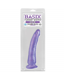 Basix Rubber Works Slim 1778 cm con Ventosa Color Purpura