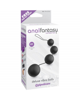 Bolas Anales Vibradoras Deluxe Color Negro