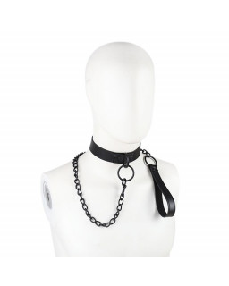 Collar con Correa Negro