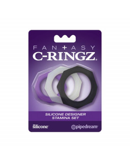 Fantasy C Ringz Kit de 3 Anillos de Silicona Purpura