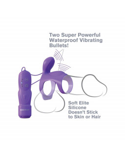 Fantasy C Ringz Anillo Vibrador para Parejas Ultimate Cage Purpura