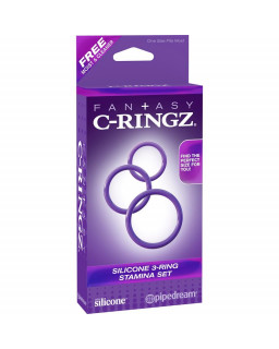 Fantasy C Ringz Set de Anillos de Silicona para Resistencia Purpura