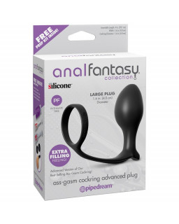 Anal Fantasy Collection Ass Gasm Cockring Advanced Plug Color Negro