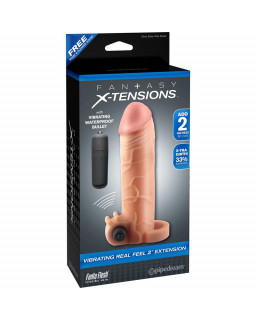 Fantasy X tensions Vibrador Real Feel de 51 cm con Extension Color Natural