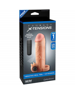 Fantasy X tensions Vibrador Real Feel de 25 cm con Extension Color Natural