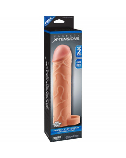 Fantasy X tensions Perfect 51 cm Extension de Pene con Anilla para Testiculos Color Nartual