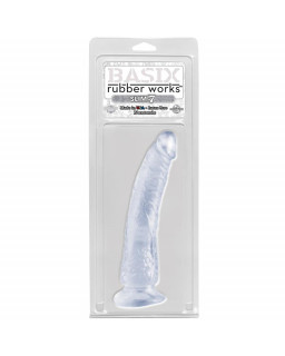 Dildo Slim 1778 cm con Ventosa Transparente