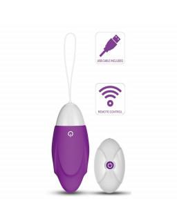 Huevo Vibrador iJoy Control Remoto USB Purpura