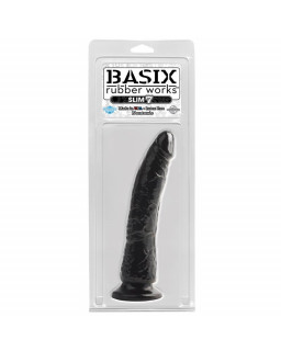 Dildo Slim 1778 cm con Ventosa Color Negro