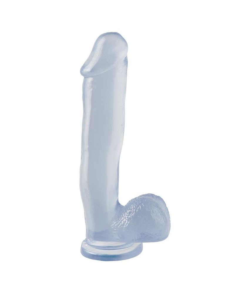 Dildo con Testiculos y Ventosa 305 cm Transparente