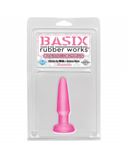 Basix Rubber Works Butt Plug Principiantes Color Rosa