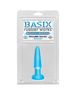 Basix Rubber Works Butt Plug Principiantes Color Azul