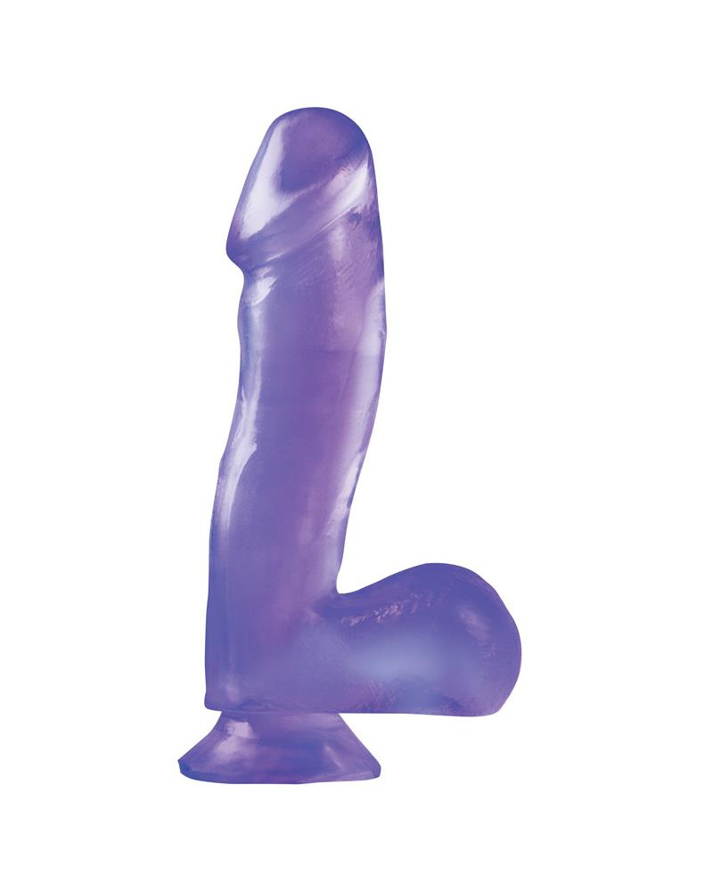 Basix Rubber Works 1651 cm Verga y Testiculos con Ventosa Color Purpura