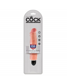 King Cock Vibrador Stiffy de 7 Color Natural