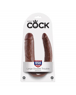 King Cock Pene Doble Penetracion Grande Color Marron