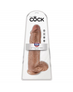 King Cock Pene con Testiculos de 12 Bronceado