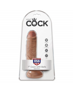 King Cock Pene con Testiculos de 7 Bronceado