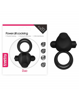 Anillo Vibrador Doble Power Clit Duo Negro