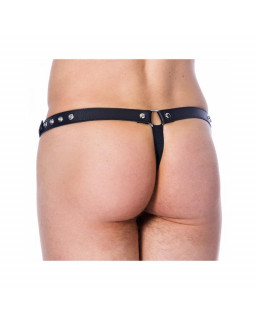 Tanga de Cuero Ajustable con Tachuelas