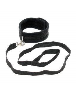 Collar con Correa Ajustable Color Negro