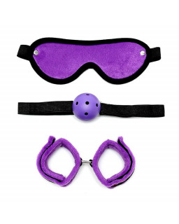 Rimba Bondage Play Set de Bondage 3 Piezas Color Purpura