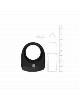 Anillo para Pene con Vibracion Silicona Negro