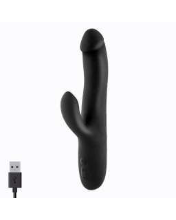 Angus Vibrador con Funcion de Movimiento Thrusting 2 Motores Silicona USB