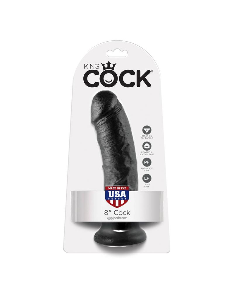 King Cock Pene de 8 Color Negro