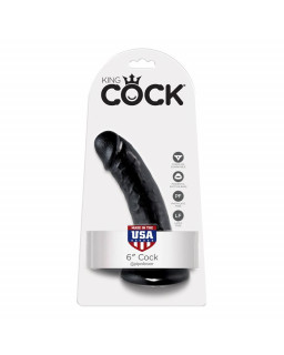 King Cock Pene de 6 Color Negro