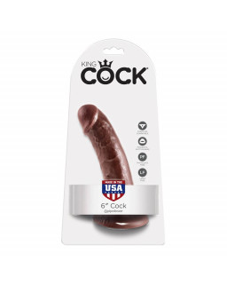 King Cock Pene de 6 Color Marron