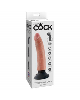 King Cock Vibrador Realistico 7 Color Natural