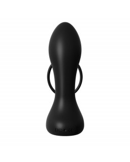 Anillo y Plug Anal Rechargeable Negro