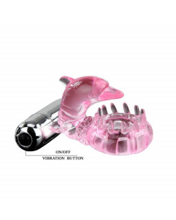 Anillo Vibrador Love Dolphig Ring Rosa